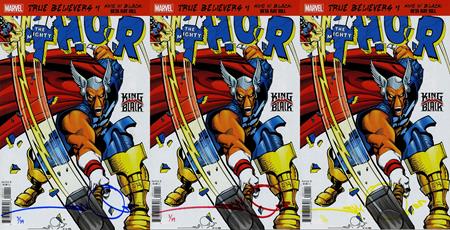 Df True Believers Thor #337 Encore Edition Triple Signature Set Signed By Walt Simonson