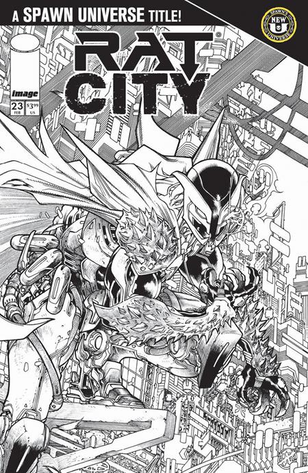 Spawn Rat City #23  B Harvey Tolibao B&w Var