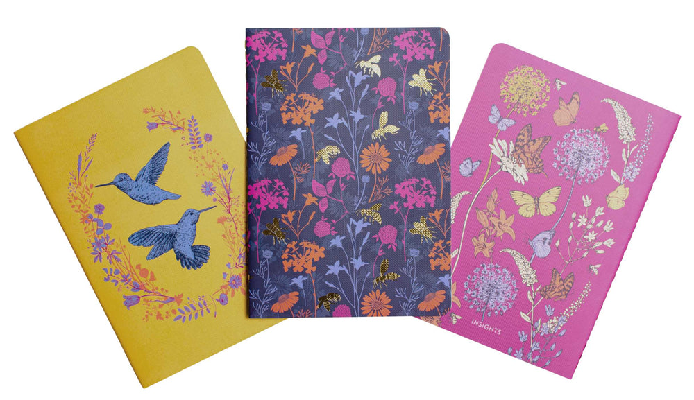 Pollinators Sewn Notebook Collection (Set of 3) - Stationery - Image - Pop Weasel