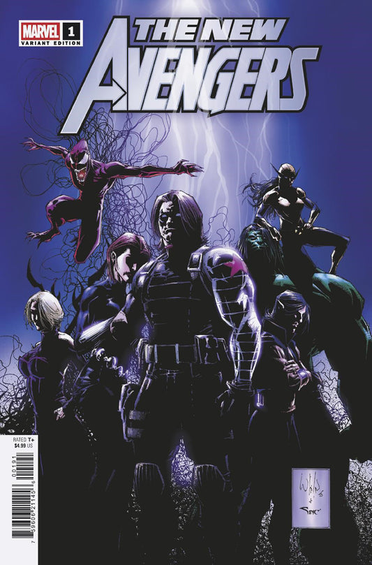 NEW AVENGERS #1 WHILCE PORTACIO SPOILER HOMAGE VARIANT - Image
