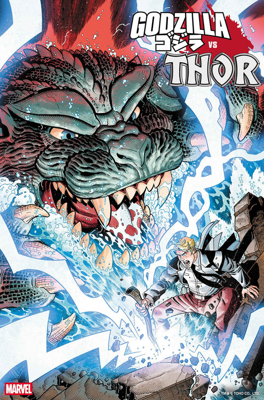 GODZILLA VS. THOR #1 NICK BRADSHAW MONSTER HOMAGE VARIANT - Image