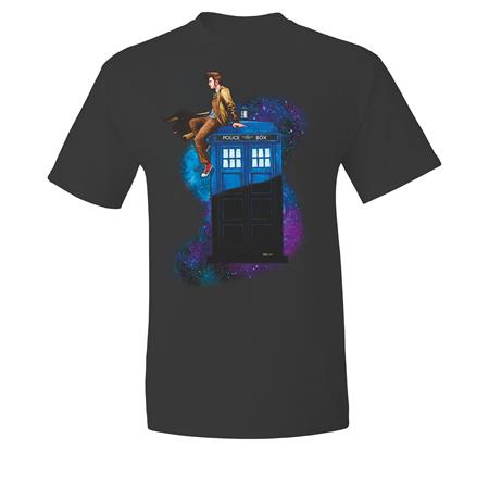 Doctor Who Tenth Doctor On Tardis T-shirt Xxl - Image - Clothing - Image - Pop Weasel