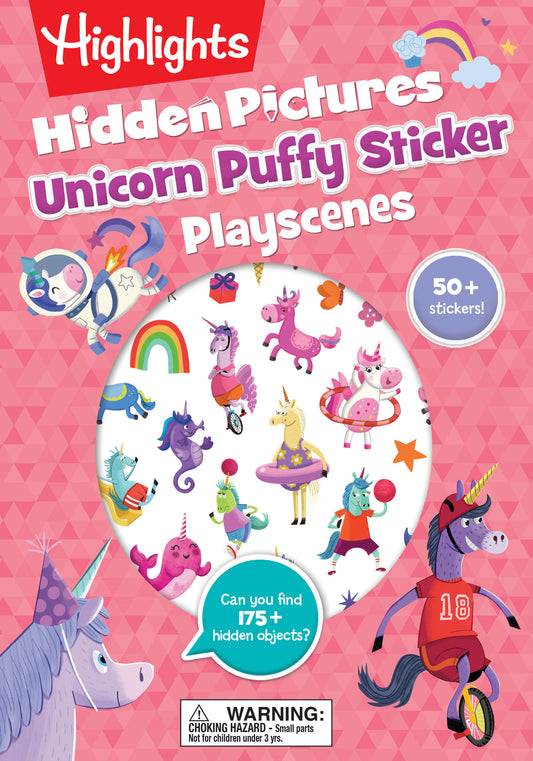 Unicorn Hidden Pictures Puffy Sticker Playscenes image