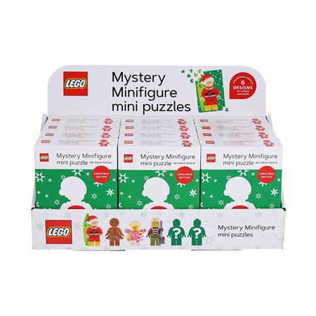Lego Mystery Minifigure Mini Puzzle (Christmas Edition Green) 12 Box Display - Puzzles - Image - Pop Weasel