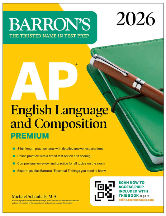 AP English Language and Composition Premium, 2026: Prep Book with 8 Practice Tests + Online Practice image