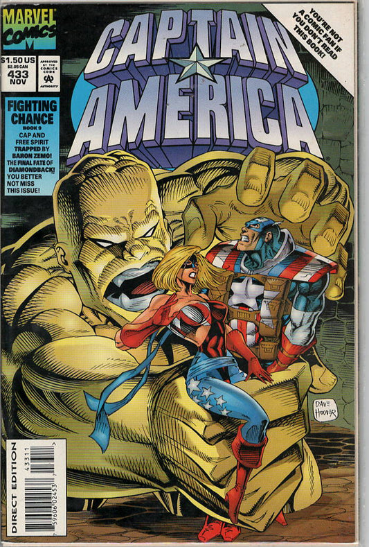 Pre-Owned - Captain America #433  (November 1994) Scanned Image Pop Weasel Pre-Owned Comics
