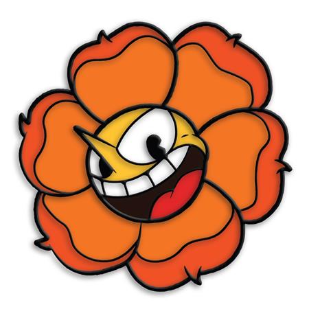 Cuphead Cagney Carnation Enamel Pin Badge - Badges & Pins - Image - Pop Weasel