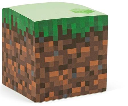 Minecraft Grass Block Sticky Note Cube - Stationery - Image - Pop Weasel
