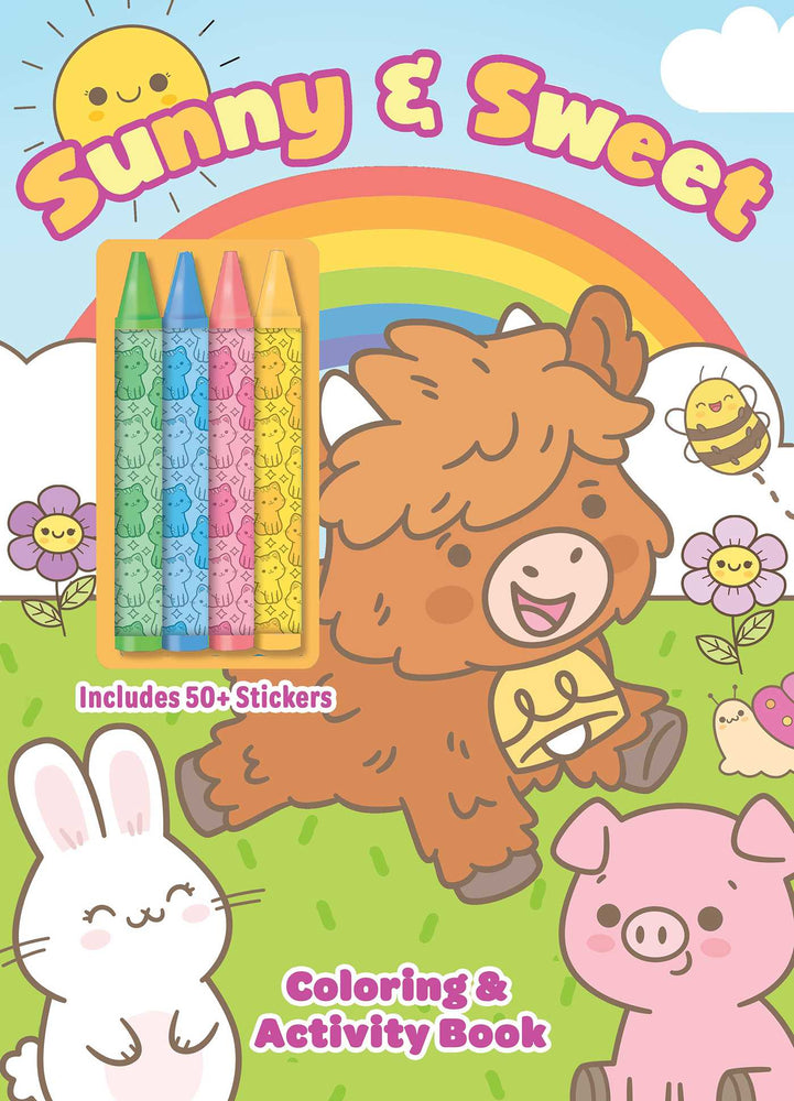 Sunny & Sweet: Coloring & Activity with Crayons and 50+ Stickers - Books - Image - Pop Weasel
