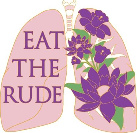 HANNIBAL EAT THE RUDE HEART ENAMEL PIN BADGE