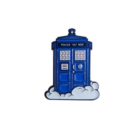 DOCTOR WHO ELEVENTH DOCTORS CLOUD TARDIS ENAMEL PIN BADGE