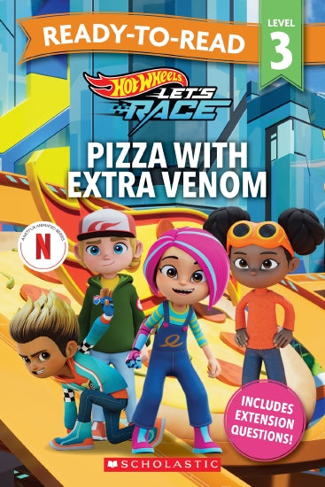 Hot Wheel Let's Race: Pizza With Extra Venom - Ready-To-Read Level 3 (Mattel) - Childrens Books - Image - Pop Weasel