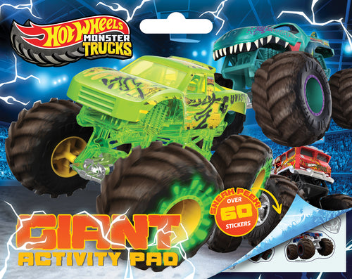 Hot Wheels Monster Trucks: Giant Activity Pad (Mattel) 2026 - Childrens Books - Image - Pop Weasel