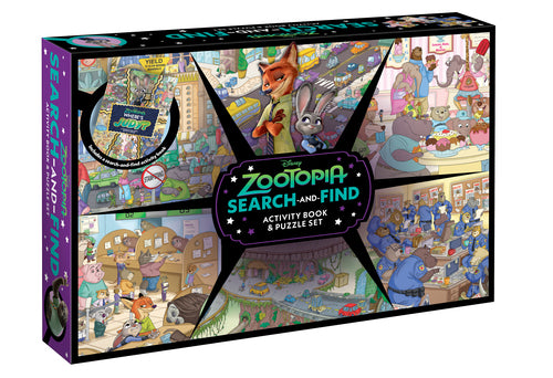 Zootopia: Search-And-Find Activity Book And Puzzle Set (Disney: 200 Pieces) - Childrens Books - Image - Pop Weasel