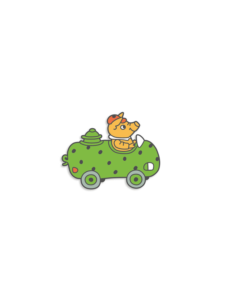Richard Scarry: Pickle Car Enamel Pin - Image - Badges & Pins - Image - Pop Weasel