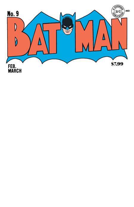 Batman #9 Facsimile Edition  C Blank Card Stock Var - Image