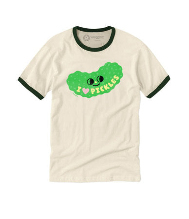 Suzy Ultman: I Heart Pickles Unisex Ringer T-Shirt Medium - Clothing - Image - Pop Weasel