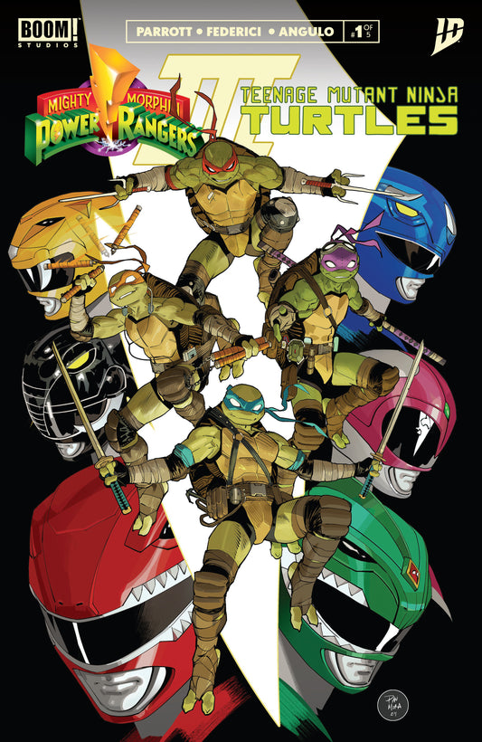 Mighty Morphin Power Rangers/ Teenage Mutant Ninja Turtles III #1 B Variant (Dressed, Mora) - Image