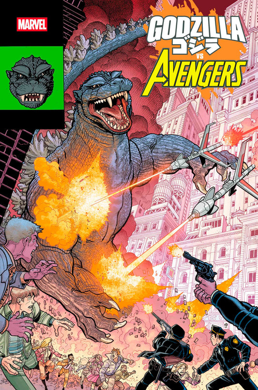 GODZILLA VS. AVENGERS #1 NICK BRADSHAW MONSTER HOMAGE VARIANT - Image