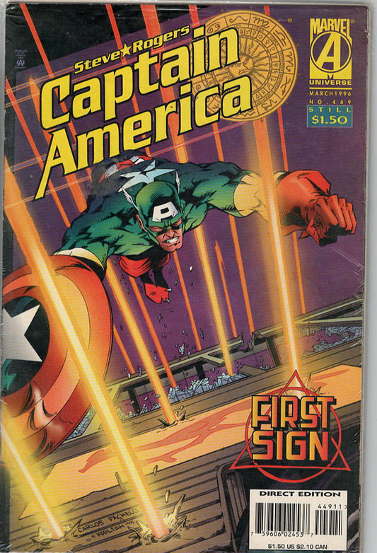 Pre-Owned - Captain America #449  (March 1996) Scanned Image Pop Weasel Pre-Owned Comics