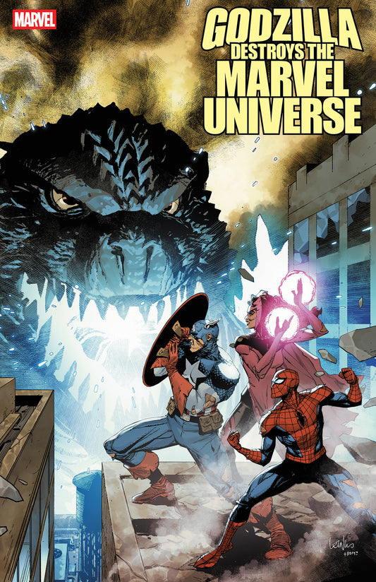 GODZILLA DESTROYS THE MARVEL UNIVERSE #1 LEINIL YU 2ND PRINTING VARIANT - Image