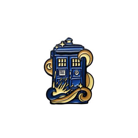 Doctor Who Van Gogh Tardis Enamel Pin Badge Sdcc Exclusive - Badges & Pins - Image - Pop Weasel