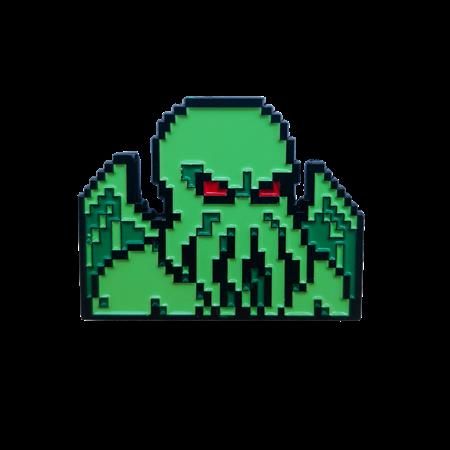 TITAN MERCH ORIGINAL GAMING 8 BIT CTHULHU ENAMEL PIN BADGE - Badges & Pins - Image - Pop Weasel