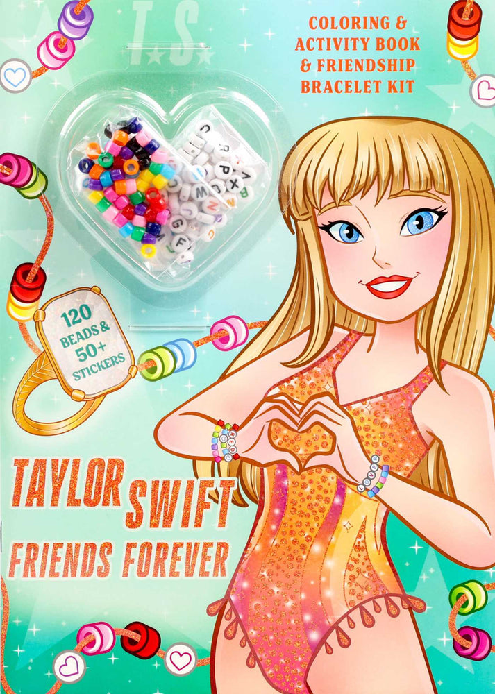 Taylor Swift Friends Forever Coloring & Activity Book with Friendship Bracelet Kit - Childrens Books - Image - Pop Weasel