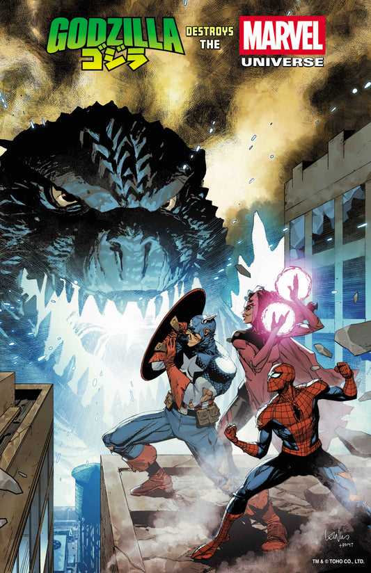 GODZILLA DESTROYS THE MARVEL UNIVERSE #1 LEINIL YU FOIL VARIANT - Image
