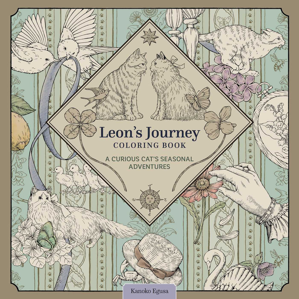 Leon's Journey Coloring Book: A Curious Cat's Seasonal Adventures - Books - Image - Pop Weasel