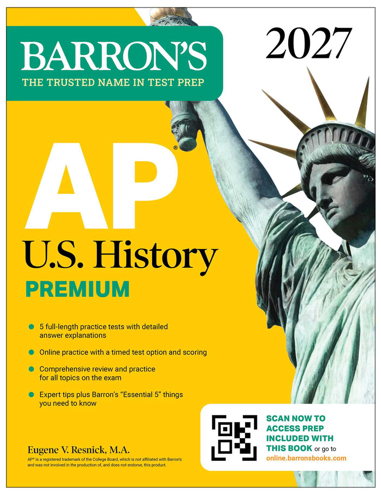 Ap U.S. History Premium, 2027: 5 Practice Tests + Comprehensive Review + Online Practice - Books - Image - Pop Weasel