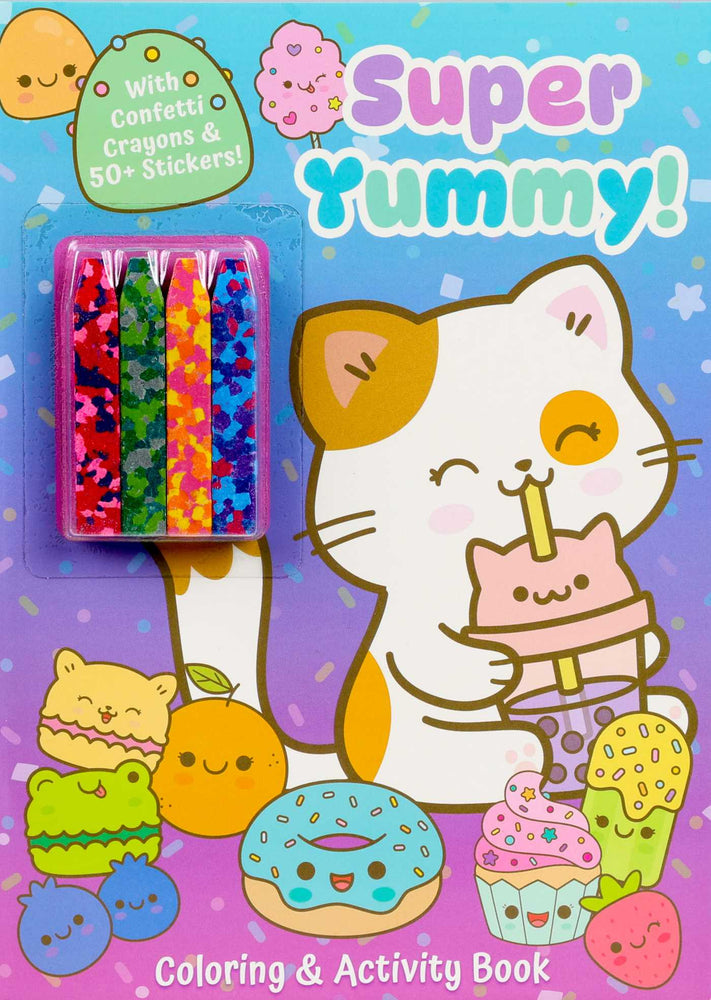 Super Yummy! Coloring & Activity Book with 4 Confetti Crayons and 50+ Stickers | TPB - Books - Image - Pop Weasel
