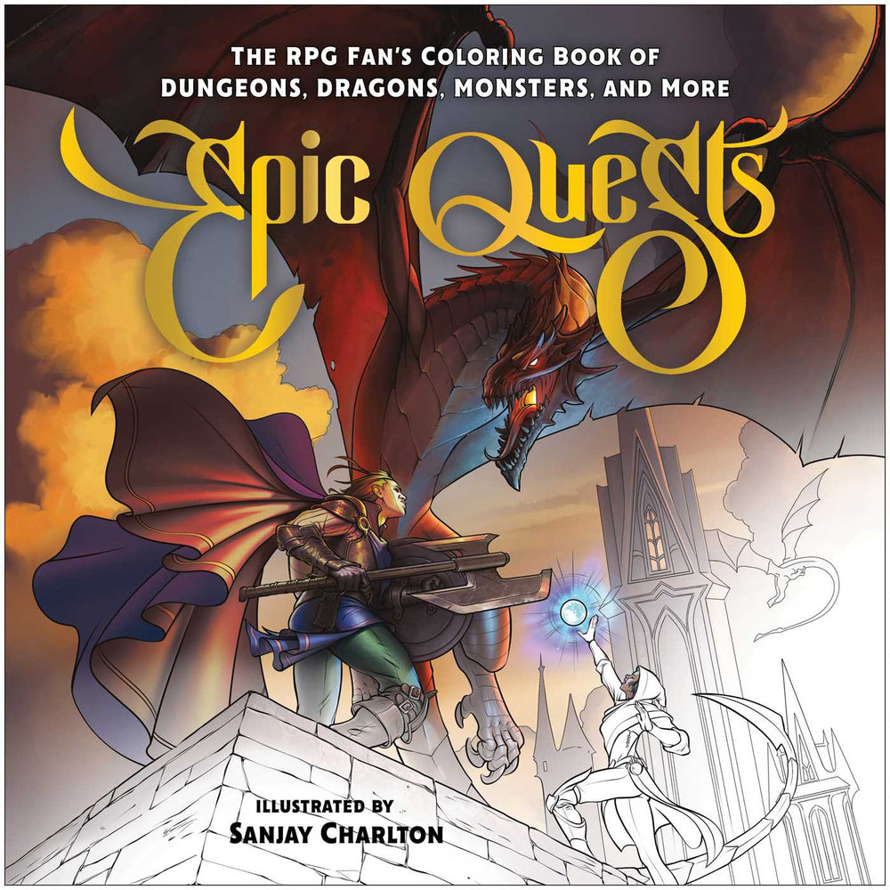 Epic Quests: The RPG Fan's Coloring Book of Dungeons, Dragons, Monsters, and More - Books - Image - Pop Weasel