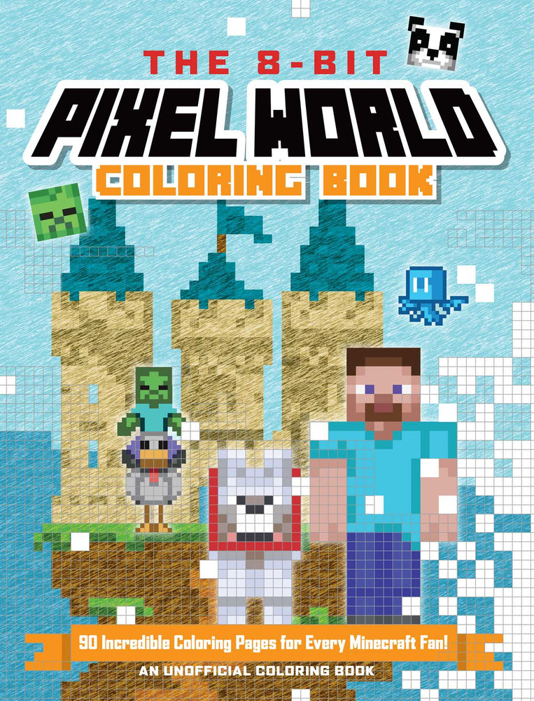 The 8-Bit Pixel World Coloring Book: 90 Incredible Coloring Pages! - Books - Image - Pop Weasel