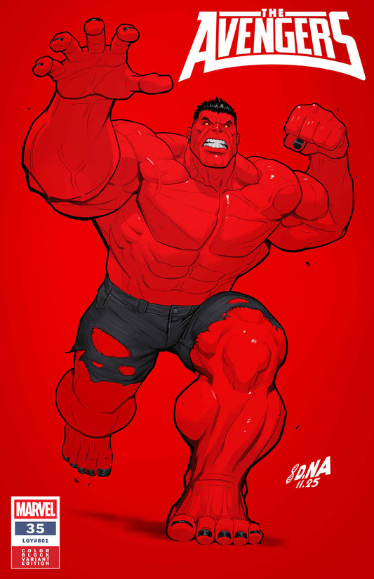 AVENGERS #35 DAVID NAKAYAMA COLOR BLOCK RED VARIANT