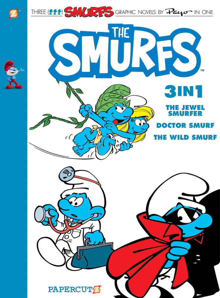 The Smurfs 3-in-1 Vol. 7: Collecting "The Jewel Smurfer," "Doctor Smurf," and "The Wild Smurf" - Graphic Novels - Image - Pop Weasel