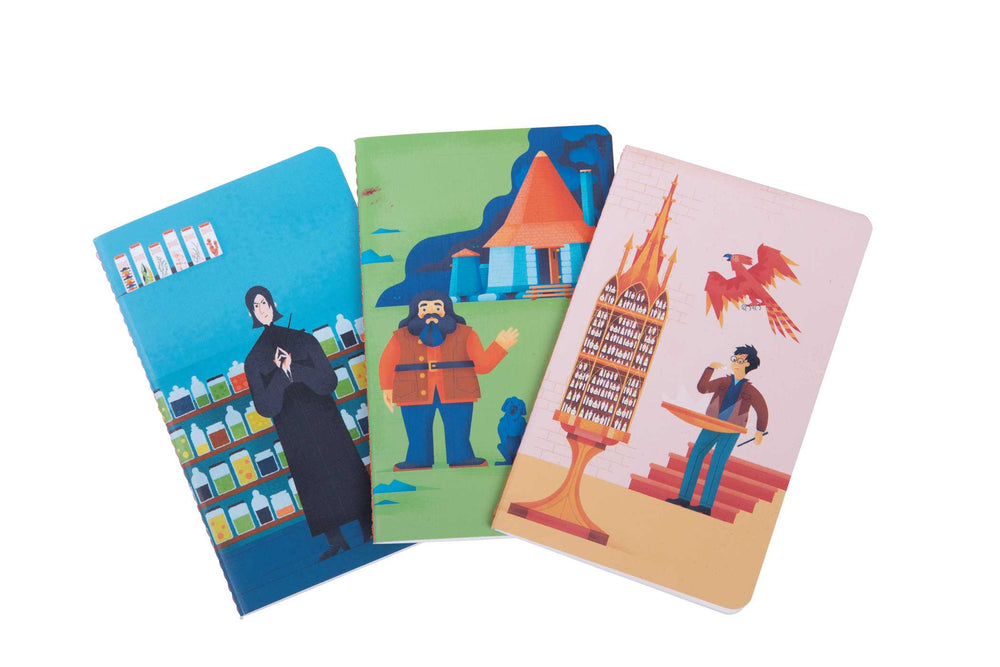 Harry Potter: Exploring Hogwarts Sewn Pocket Notebook Collection (Set of 3) - Stationery - Image - Pop Weasel