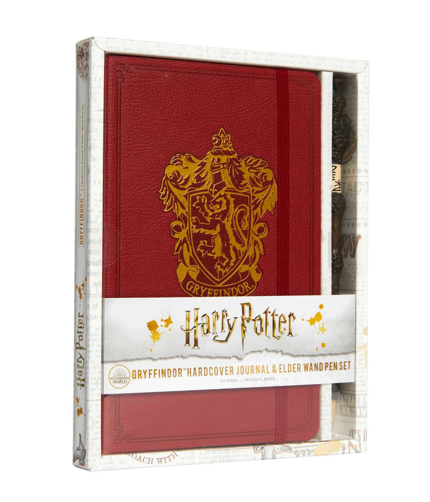 Harry Potter: Gryffindor Hardcover Journal and Elder Wand Pen Set - Stationery - Image - Pop Weasel
