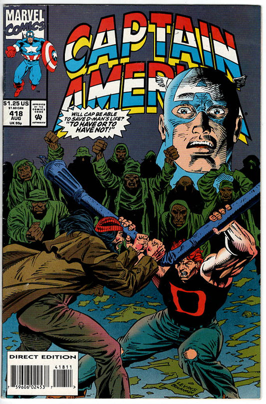 Pre-Owned - Captain America #418  (August 1993) Scanned Image Pop Weasel Pre-Owned Comics
