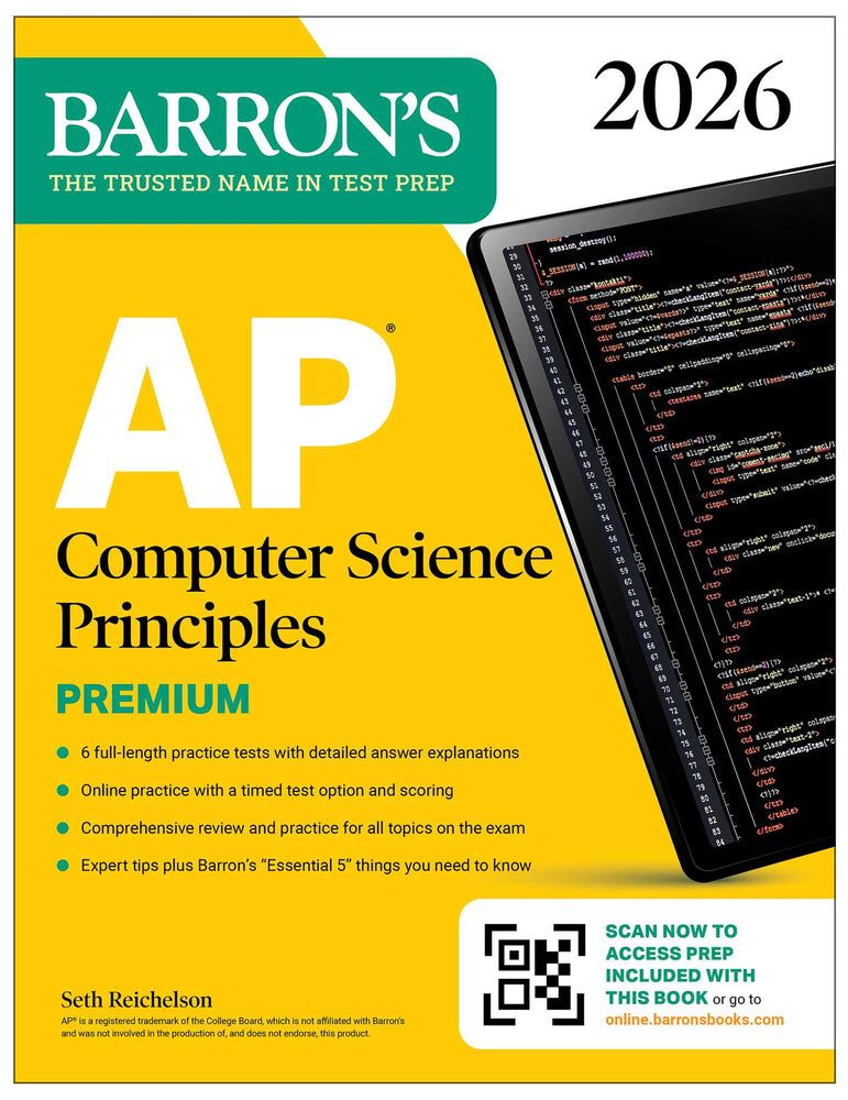 AP Computer Science Principles Premium, 2026: Prep Book with 6 Practice Tests + Comprehensive Review + Online Practice image - Non-Fiction - Image - Pop Weasel