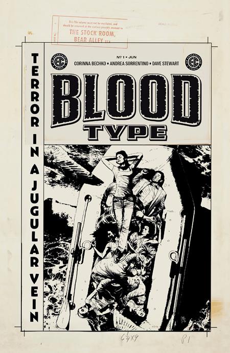 Ec Blood Type #1 (of 4)  E Inc 1:20 Andrea Sorrentino B&w Artist Edition Var - Image
