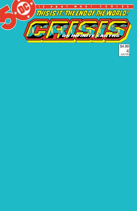 Crisis On Infinite Earths #4 Facsimile Edition  C Blank Var - Image
