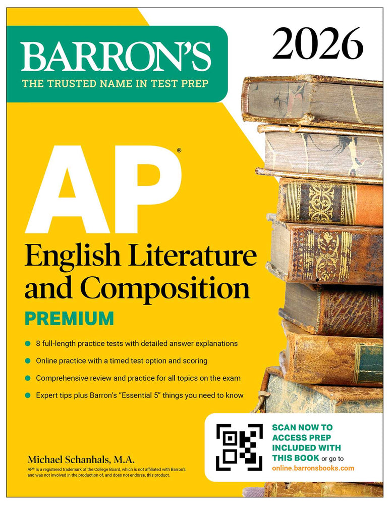 AP English Literature and Composition Premium, 2026: Prep Book with 8 Practice Tests + Online Practice image - Books - Image - Pop Weasel