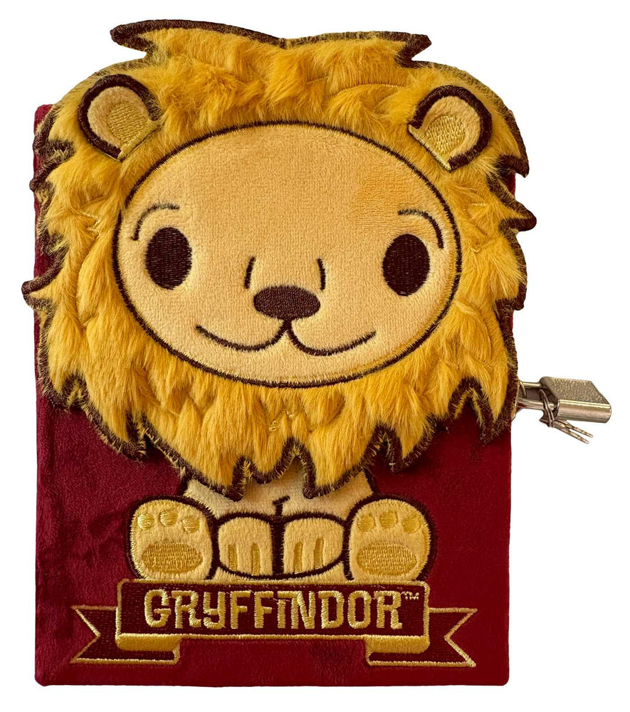 Harry Potter: Gryffindor Plush Lock & Key Diary - Novelty - Image - Pop Weasel