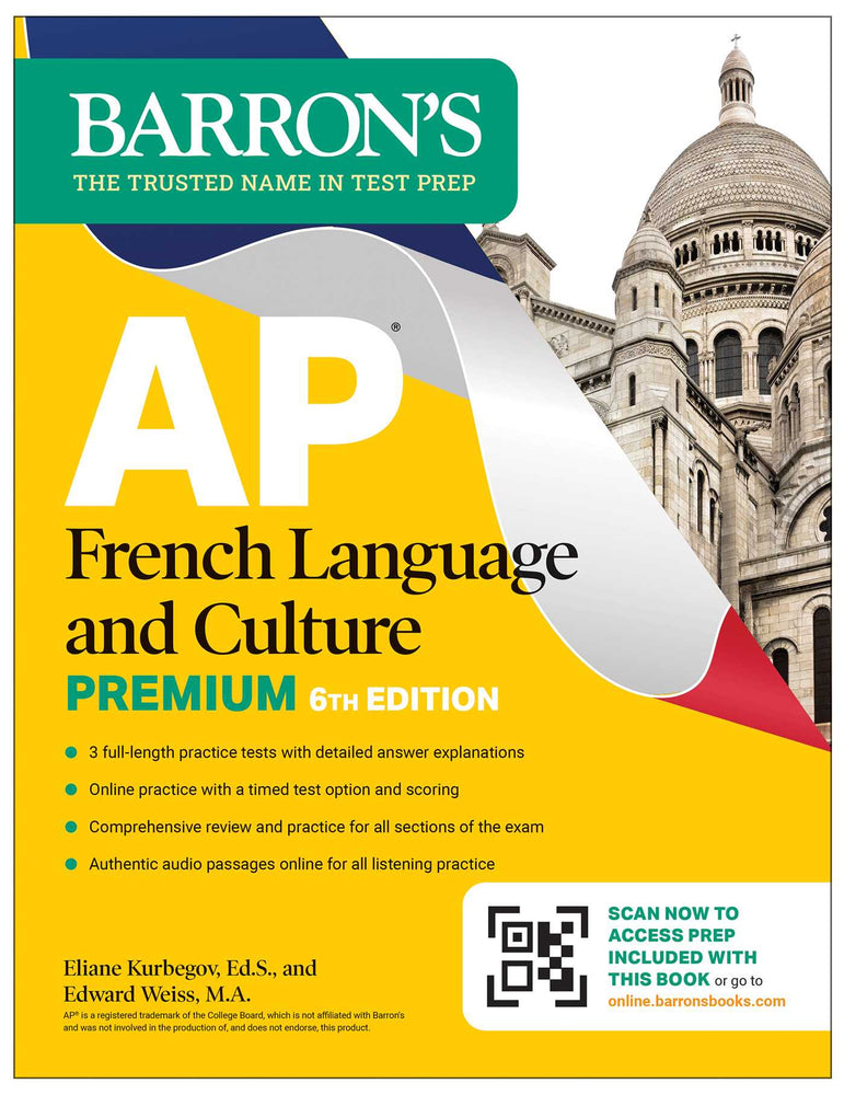 Ap French Language And Culture Premium, Sixth Edition: Prep Book With 3 Practice Tests + Comprehensive Review + Online Audio And Practice - Books - Image - Pop Weasel