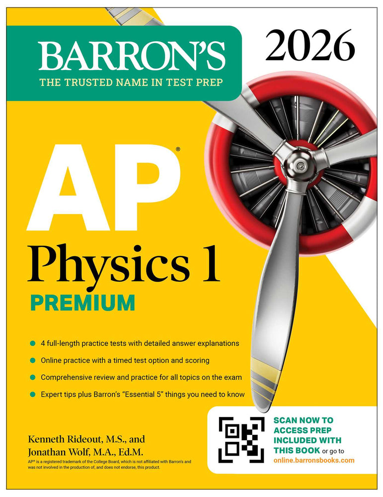 AP Physics 1 Premium, 2026: Prep Book with 4 Practice Tests + Comprehensive Review + Online Practice image - Non-Fiction - Image - Pop Weasel
