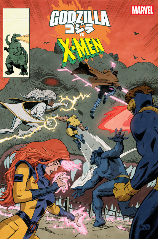 GODZILLA VS. X-MEN #1 PAOLO RIVERA GODZILLA KING OF THE MONSTERS HOMAGE VARIANT - Image