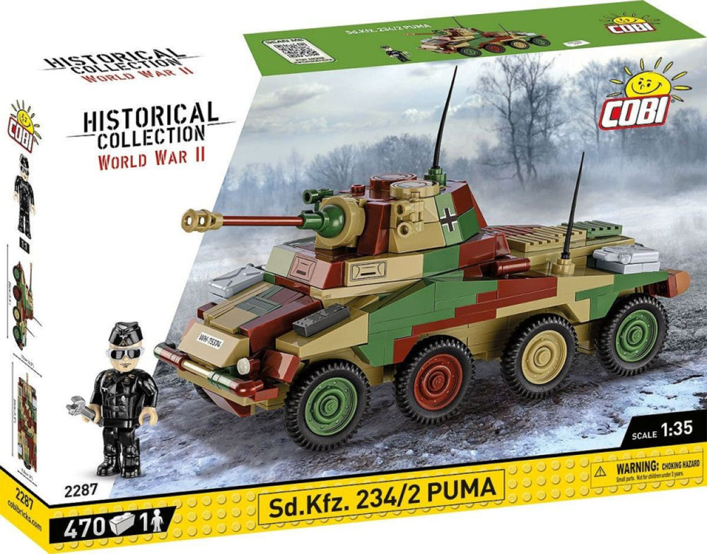 Image Pop Weasel - Image 2 of World War 2 - Sd.Kfz. 234/2 Puma (470 Piece Kit) - Cobi - Model - Image - Pop Weasel