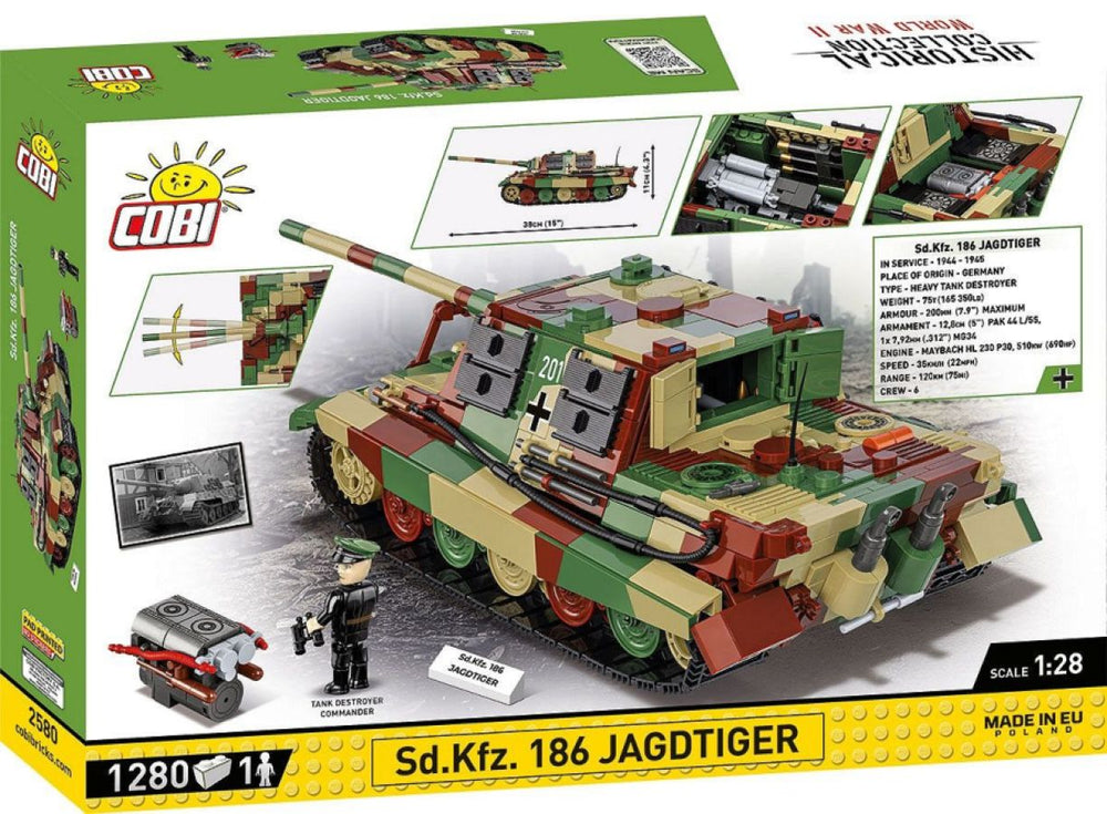 Image Pop Weasel - Image 3 of World War 2 - Sd.Kfz. 186 - Jagdtiger (1280 Piece Kit) - Cobi - Model - Image - Pop Weasel