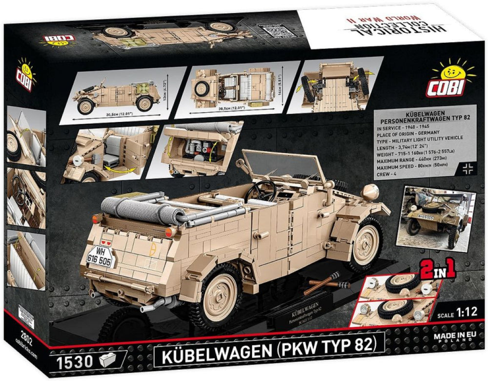 Image Pop Weasel - Image 3 of World War 2 - Kubelwagen Typ 82 - Executive Edition (1500 Piece Kit) - Cobi - Model - Image - Pop Weasel